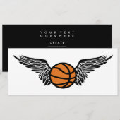vliegende basketbal kaart (Voorkant / Achterkant)