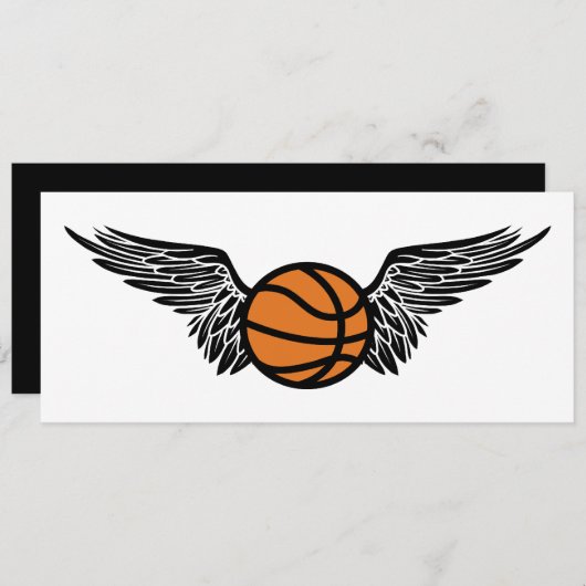 vliegende basketbal kaart (Voorkant / Achterkant)