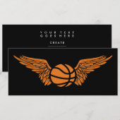 vliegende basketbal kaart (Voorkant / Achterkant)