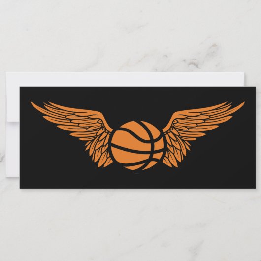 vliegende basketbal kaart (Voorkant)
