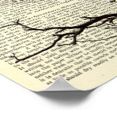 Vliegende bat, volle maan, traditionele Gothische  Poster (Hoek)