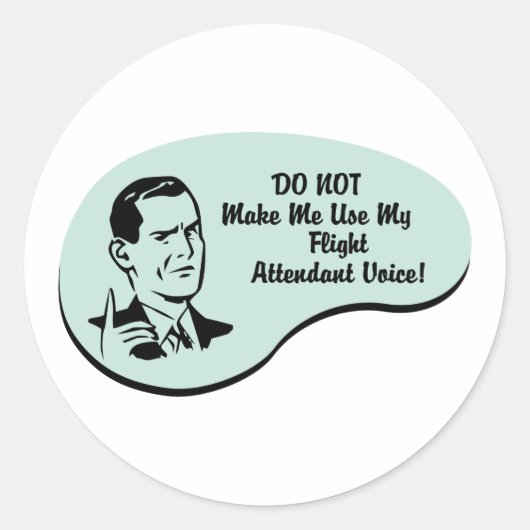 Vliegende begeleidende stem ronde sticker (Voorkant)