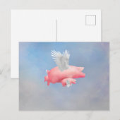 Vliegende biggen briefkaart (Voorkant / Achterkant)