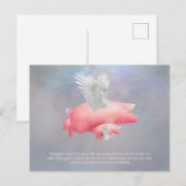 Vliegende biggen briefkaart (Voorkant / Achterkant)