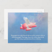 Vliegende biggen briefkaart (Voorkant / Achterkant)