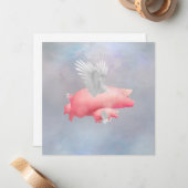 Vliegende biggen notitiekaartje (Voorkant / Achterkant in situ)