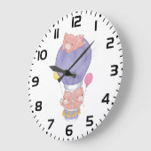 Vliegende Biggetjes in Heet Lucht Ballon Grote Klok (Hoek)