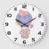 Vliegende Biggetjes in Heet Luchtballon Grote Klok (Voorkant)