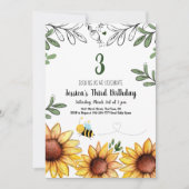 Vliegende bijen en zondbloemen kaart (Voorkant)