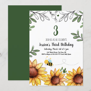 Vliegende bijen en zondbloemen kaart