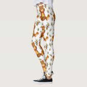 Vliegende bijen met een honingBeer Leggings (Links)