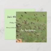 Vliegende bijen - Uitnodiging voor gepersonaliseer (Voorkant / Achterkant)