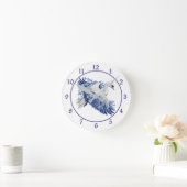 Vliegende Blauwe Zwaan Bloemstuk Ronde Klok (Huis)