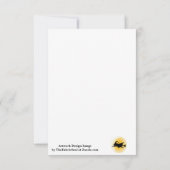 Vliegende Boosaardige Heks Silhouet Kaart (Achterkant)