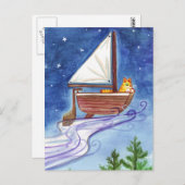 Vliegende boot #1 Briefkaart (Voorkant / Achterkant)
