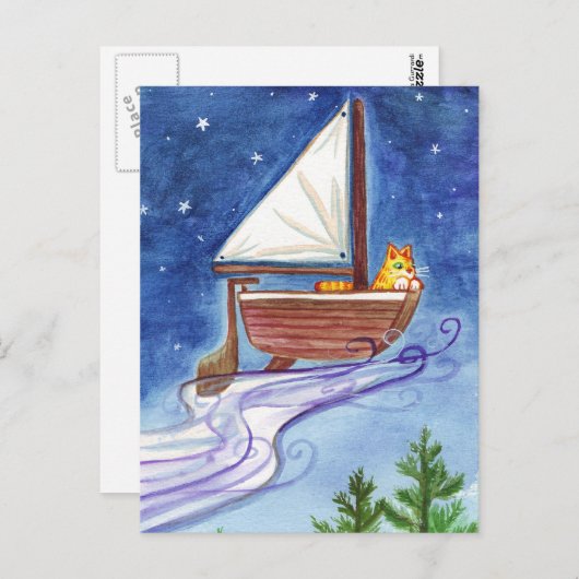 Vliegende boot #1 Briefkaart (Voorkant / Achterkant)