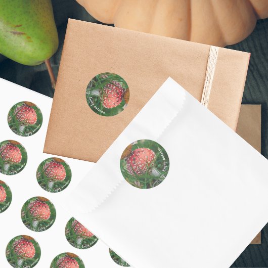 Vliegende bostelaar ronde sticker