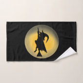 Vliegende Boze Heks Silhouet Bad Handdoek (Handdoek)