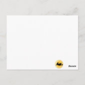 Vliegende Boze Heks Silhouet Briefkaart (Achterkant)