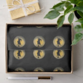 Vliegende Boze Heks Silhouet Tissuepapier (Geschenk)