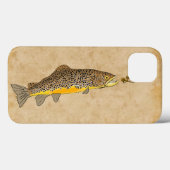 Vliegende bruine forel Case-Mate iPhone case (Achterkant (horizontaal))