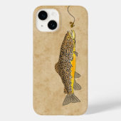 Vliegende bruine forel Case-Mate iPhone case (Achterkant)