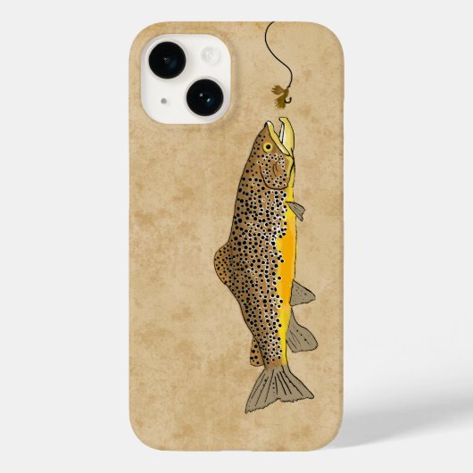Vliegende bruine forel Case-Mate iPhone case (Achterkant)