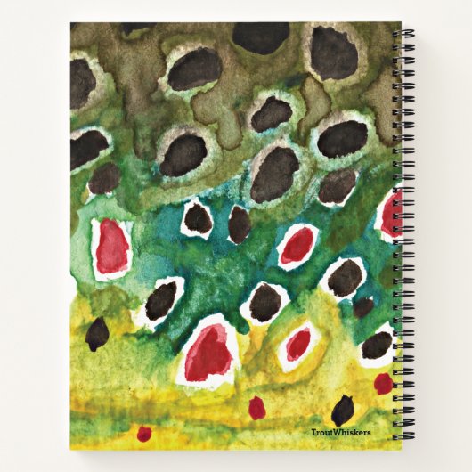 Vliegende bruine forel notitieboek (Achterkant)