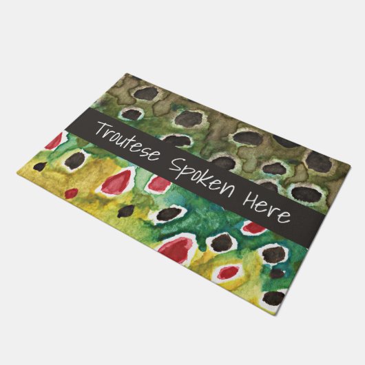 Vliegende bruine forel — Welkom Deurmat (Schuin)