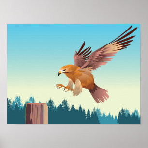 vliegende buizerd poster