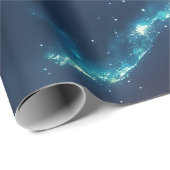 Vliegende bultrug walvis maanlicht Zee sterrenboss Cadeaupapier (Rol Hoek)