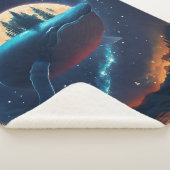 Vliegende bultrug walvis maanlicht Zee sterrenboss Sherpa Deken (3/4)