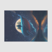 Vliegende bultrug walvis maanlicht Zee sterrenboss Tissuepapier (Voorkant)