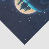 Vliegende bultrug walvis maanlicht Zee sterrenboss Tissuepapier (Detail)