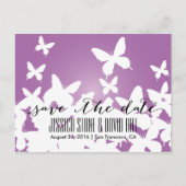 Vliegende Butterflies Garden Weddenschap Save the  Aankondigingskaart (Voorkant)