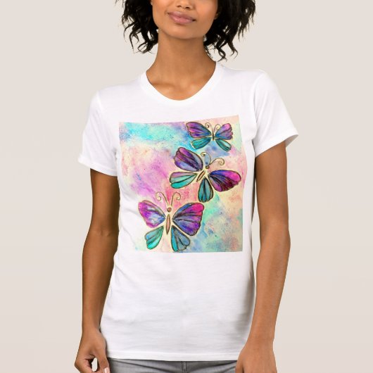 Vliegende Butterflies T-Shirt (Voorkant)
