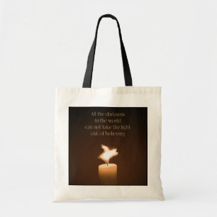 Vliegende Canvas tas met kaars