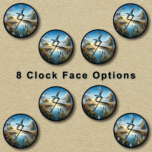 Vliegende Canvasback Duck Ronde Klok