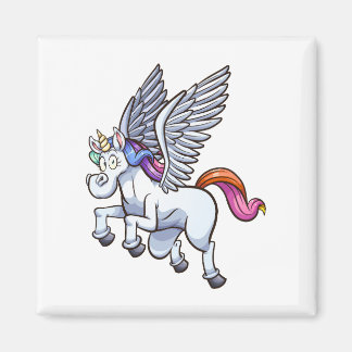 Vliegende cartoon Pegasus Eenhoorn Magneet