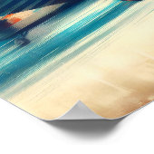 Vliegende  Classic Biplane Olieverfschilderij Poster (Hoek)