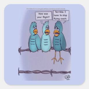 Vliegende Coach Square Stickers