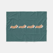 Vliegende Corgi's Fleece Deken (Voorkant (Horizontaal))