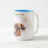 Vliegende Dachshund Gepersonaliseerd Mok (Voorkant rechts)