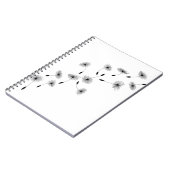 Vliegende Dandelions Dandelion Seeds Wind Flower Notitieboek (Linkerzijde)