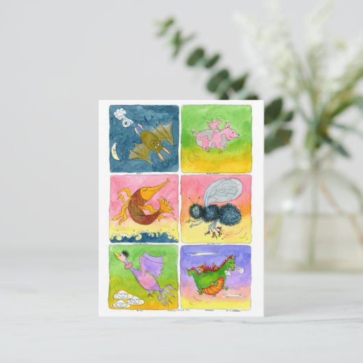 Vliegende dingen... briefkaart (Staand voorkant)