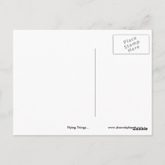 Vliegende dingen... briefkaart (Achterkant)