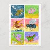 Vliegende dingen... briefkaart (Voorkant)