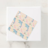 Vliegende dolfijn levert brieven illustratie bedankjes labels (In situ)