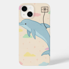 Vliegende dolfijn levert brieven illustratie Case-Mate iPhone 14 hoesje