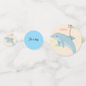 Vliegende dolfijn levert brieven illustratie confetti (Voorkanten)